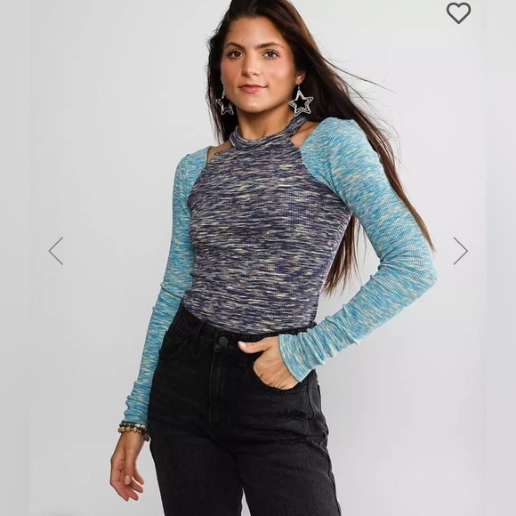 We The Free Top Out Of Control Tee Long Sleeve Women’s Size Medium NEW - Picture 7 of 10